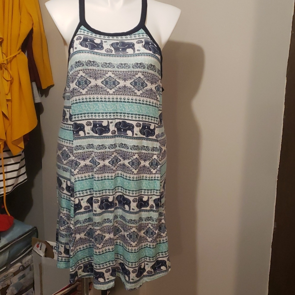 Blue elephant dress